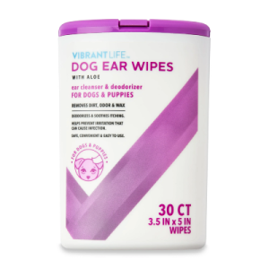 Vibrant Life Dog Ear Wipes with Aloe