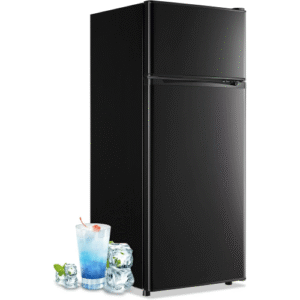 DEMULLER 4.5 Cu.ft Small Refrigerator Mini Fridge with Double Door